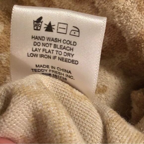 Teddy Fresh Tan Women’s Floral Jacquard Terry Dress - Picture 8 of 8